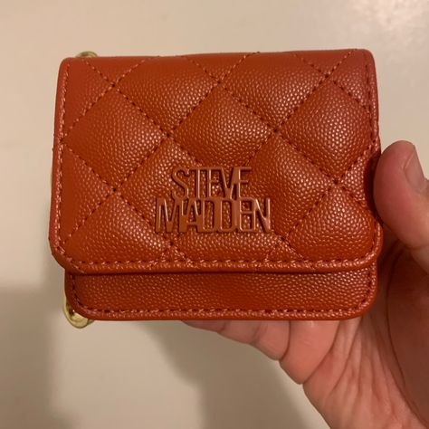 Brand New, Never Used. Tags Were Removed. This Is An Orange Steve Madden Wallet Coin Purse With Keychain. Perfect For An Everyday Bag. Has A Zipper On The Inside For Coins And A Few Slots For Card Or Folded Money. Also Has Pocket In The Back. Front Snaps. Folded Money, Steve Madden Wallet, Id Wallet, Keychain Wallet, Steve Madden Bags, Coin Wallet, Black Wallet, Crossbody Wallet, Orange Bag