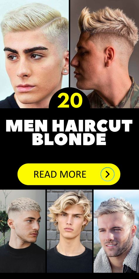 Unleash the full potential of your blonde hair with these modern men's haircuts. From chic and sophisticated to casual and carefree, these styles cater to every taste. Whether you prefer a short, medium, or long length, these cuts will accentuate your unique features and highlight your radiant blonde locks. With the right hairstyle, you'll stand out from the crowd and make a lasting impression. Mens Blonde Hairstyles Medium, Men Blonde Hairstyles, Blonde Hair Styles Men, Blonde Fade Haircut Men, Blonde Hair Men Short, Blonde Guy Haircuts, Blond Haircut Men, Blond Men Hairstyles, Short Blonde Hairstyles Men