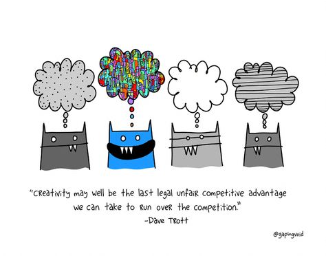 The Last Legal Unfair Advantage - gapingvoid art Unfair Advantage, Workplace Culture, Embracing Change, Career Planning, Sketch Notes, Random Quotes, Dream Client, Online World, Block Party