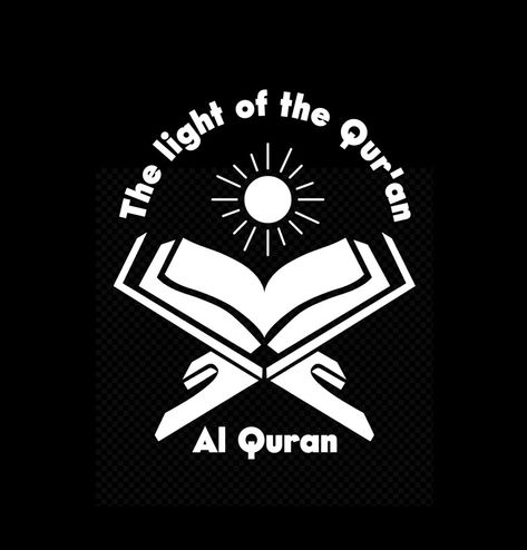 The light of the Qur'an Logo icon Quran Logo Design, Quran Icon, Quran Logo, Quran Tilawat, Logo Design Video, Muslim Couple, Muslim Couple Photography, Design Video, Cardboard Art