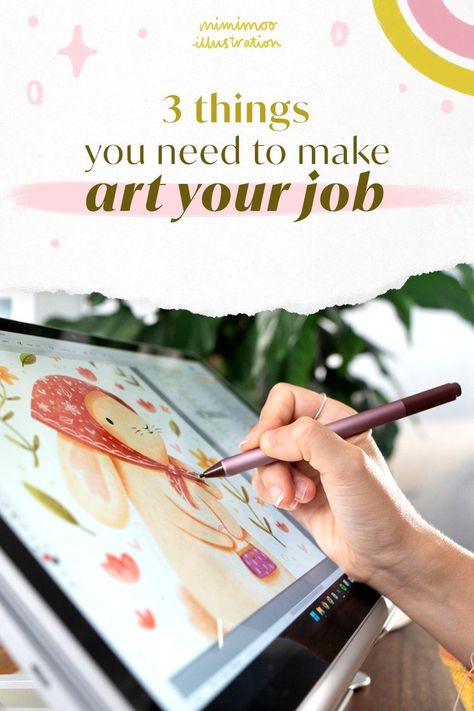 3 Things You Need To Make Art Your Job — Mimimoo Illustration How To Become An Illustrator, Illustrator Aesthetic Job, Canva Arts, Illustration Career, Community Picture, Procreate Tutorials, Creative Development, Startup Business Plan, Art Advice