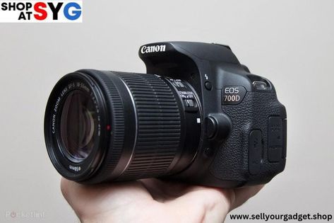 There is excellent news for those who love Canon 700D camera and have wanted to buy it for a long time but couldn't afford it because of its high prices. But now they can afford it all thanks to Sell Your Gadget, who has made the great canon 700D camera available for you people at low and best prices ever. The camera is a masterpiece and revolutionary in the photography world. Canon Eos 1100d, Canon 700d, Camera Collection, Nikon D5200, Nikon D3200, Camera Shop, Canon Lens, Canon Powershot, Film Cameras