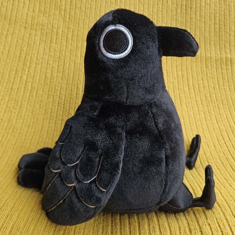 Fairylogue Press is the joint venture between Isabelle Melançon and Megan Lavey-Heaton, the co-creators of the webcomic Namesake. Crow Stuffed Animal, Crow Plushies, Crow Plush Pattern, Stuffies Aesthetic, Goth Stuffed Animals, Crow Clothes, Crow Gifts, Raven Plush, Gothic Plushies