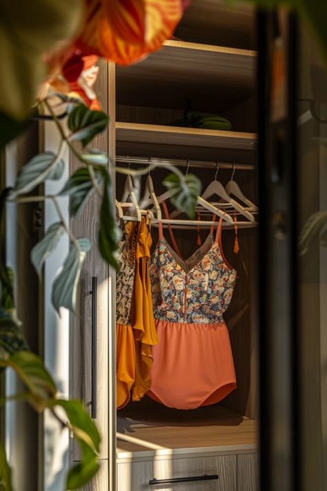 Are your swimsuits taking over your closet? Check out these clever tips to keep your swimwear organized and ready for beach days! From using bins and hangers to easy folding techniques, discover the best ways to maximize your closet space and prevent your fave bathing suits from getting wrinkles or fading. With these practical storage solutions, you’ll never waste time searching for that perfect two-piece again. Just ideal for the summer season and perfect for beach lovers or swim enthusiasts! Folding Techniques, Organizational Ideas, How To Store, Closet Inspiration, Waste Time, Practical Storage, Closet Space, Beach Lovers, Beach Days