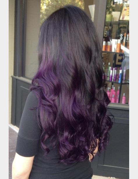 Purple Hair Gradient, Purple Gradient Hair, Purple Hair Color Ombre, Dark Purple Hair, Purple Ombre Hair, Pravana Vivids, Purple Highlights, Ombre Brown, Bright Hair Colors