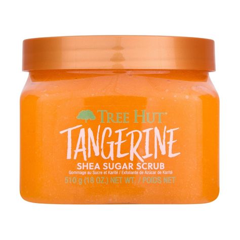 Reveal youthful, vibrant skin with the bright, citrusy scent of Tangerine! Made with Sugar, Shea Butter, Vitamin C, and Salicylic Acid to leave skin feeling nourished and smelling delicious. Tangerine Shea Sugar Scrub is a citrusy indulgence featuring notes of juicy tangerine, grapefruit, and orange with a hint of sandalwood. Tree Hut Sugar Scrubs remove dull, dead skin with gentle exfoliation and are paraben-free, vegan, sulfate-free, alcohol-free, contain no formaldehyde donors, and have a no- Bath Scrub, Orange Gifts, Tree Hut Body Wash, Preppy Tree Hut Scrub, Fall Tree Hut Scrub, Tree Hut Scrub, Shea Sugar Scrub, Rare Tree Hut Scrubs, Tree Hunt Body Scrub Collection