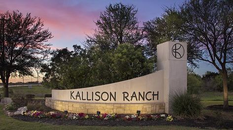 Kallison Ranch  community image Neighborhood Signage, Subdivision Entrance, Neighborhood Signs, Monument Signage, Property Gates, Urban Spaces Design, Entrance Signage, Perry Homes, Ranch Homes