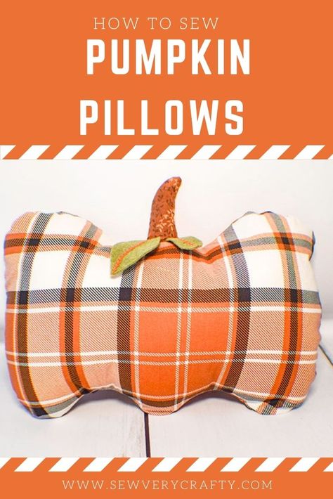 Sew A Pumpkin, Diy Throw Blankets, Pumpkin Patterns Free, Fall Sewing Projects, Tutorial Sewing, Pumpkin Pillow, Diy Sewing Gifts, Diy Pillow Covers, Halloween Sewing