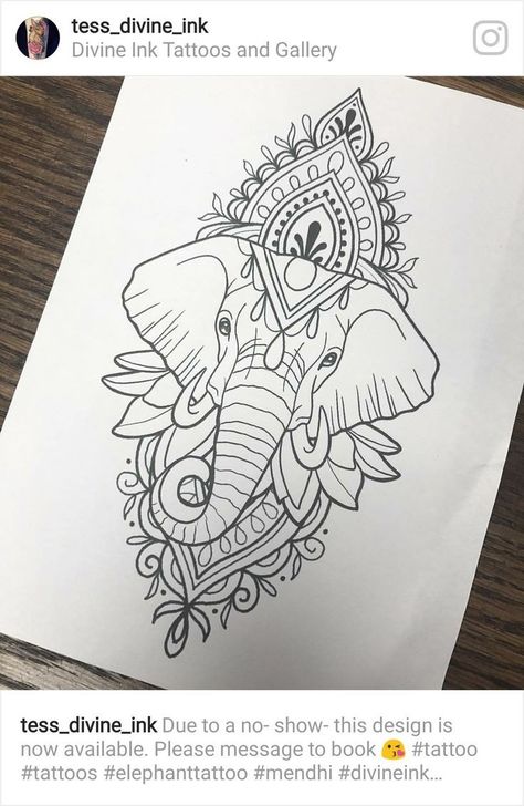 Elephant Mandala Tattoo, Mandala Arm Tattoo, Mandala Elephant Tattoo, Dotwork Tattoo Mandala, Grey Ink Tattoos, Symbols Of Strength Tattoos, Elephant Tattoo Design, Mandala Elephant, Ganesha Tattoo