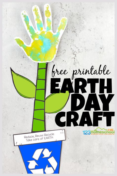 Flower Craft Preschool, Earth Week Preschool, Handprint Flower Craft, Earth Day Preschool Activities, Earth Day Crafts For Kids, Flower Crafts Preschool, Handprint Flower, Earth Day Craft, Earth Activities