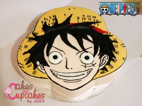 Monkey D. Luffy from One Piece! Chocolate inside :) #OnePiece #luffy #characterCakes ##CakesandCupcakesByJoex Monkey D Luffy Cake, Luffy Cake, One Piece Birthdays, One Piece Theme, Anime Cake, Luffy Anime, Spring Cake, Cake Shapes, Cakes And Cupcakes