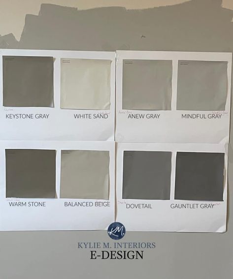 Sherwin Williams: The 10 Best Gray & Greige Paint Colours - Kylie M Interiors Anew Grey, Dovetail Sherwin Williams, Sherwin Williams Mindful Gray, Anew Gray Sherwin Williams, Perfect Grey Paint Color, Mindful Gray Sherwin Williams, Kylie M Interiors, Interior Door Colors, Perfect Grey Paint