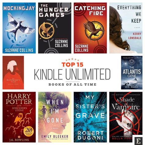 🏆 15 Kindle Unlimited books that are included on a list of all-time Kindle bestsellers  You won’t be surprised to find here all three parts of the Hunger Games, but Harry Potter falls out poorly Books To Read Kindle Unlimited, Kindle Unlimited Books Best Thriller, Best Kindle Unlimited Books, Kindle Unlimited Books Best, Books On Kindle Unlimited, Book Hoarder, Kindle Unlimited Books, Outdoor Meals, Best Historical Fiction Books