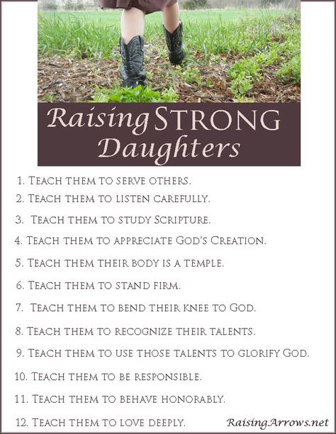 12 ways to raise strong daughters | RaisingArrows.net Raising Strong Daughters, Raising Arrows, Raising Daughters, Parenting Girls, Raising Girls, Train Up A Child, Body Is A Temple, Mommy Daughter, Parenting Teens