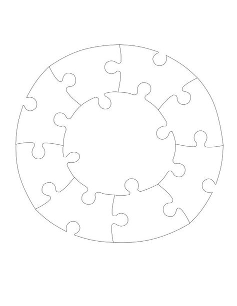 Jigsaw Puzzles Circle Puzzle Pattern Spiderman Games, Circle Puzzle, Puzzle Piece Template, Puzzle Piece Crafts, Person Outline, Woodburning Ideas, Board Game Template, Puzzle Pattern, Puzzle Template