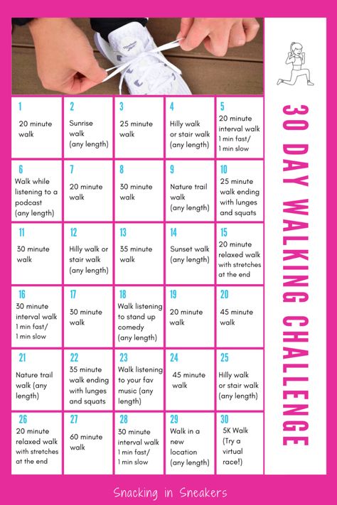 How fun is this 30 day walking challenge?! (ad) Walking is an ideal exercise for beginners and this fitness challenge makes it fun to stick with. #walking #KohlsFinds #IC #PlusSizeFitness #Reebok 30 Day Walking Challenge, Exercise For Beginners, Walking Challenge, Walking Plan, 30 Day Fitness, 30 Day Workout Challenge, Plus Size Workout, Walking Exercise, Fitness Challenge