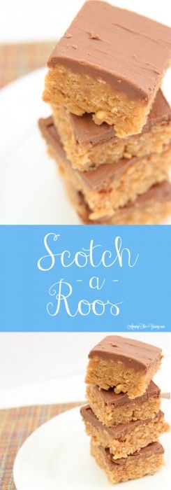 Scotch A Roos, Peanut Butter Rice Krispie Treats Recipe, Butterscotch Recipes, Peanut Butter Rice Krispie Treats, Easiest Dessert, Krispie Treats Recipe, Rice Krispy, Butter Rice, Dessert Bar