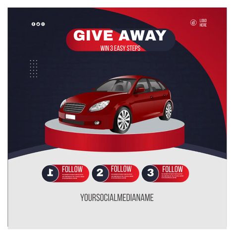 Car Giveaway Giveaway Flyer, Linkedin Background Image, Linkedin Background, Linkedin Banner, Kindle Book Cover, Business Flyers, Concept Map, Campaign Posters, Blog Header