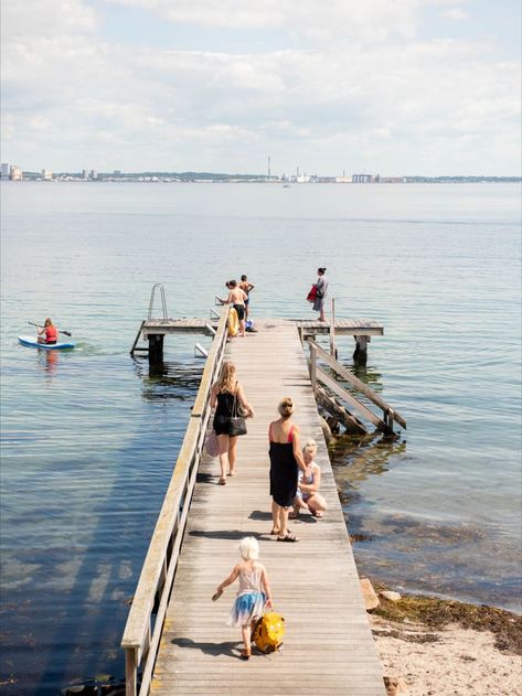 People on a dock in Denmark. Water is clear. Travel Outfit Italy, Short Travel Quotes Adventure, Aesthetic Bike Ride, Lake Snacks, Bike Ride Aesthetic, Summer Europe Trip, Riding Bikes, Bike Route, Travel Quotes Adventure