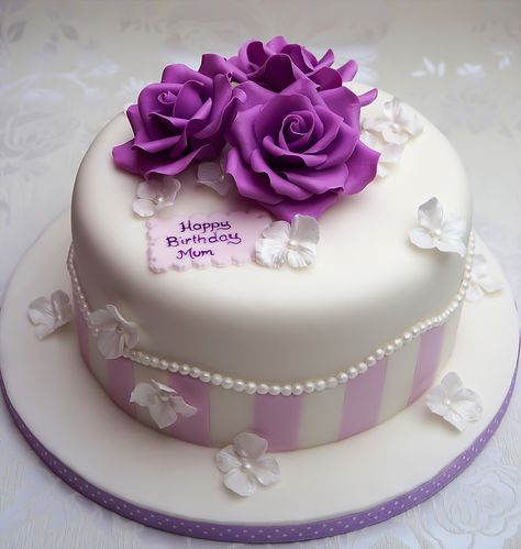 Birthday Cake Photos - Vintage birthday cake Happy Birthday Cakes For Women, Rose Birthday Cake, Rosé Birthday Cake, Birthday Cake Write Name, Birthday Blast, Friends Birthday Cake, Birthday Cake With Name, Birthday Cake Writing, Happy Birthday Cake Photo