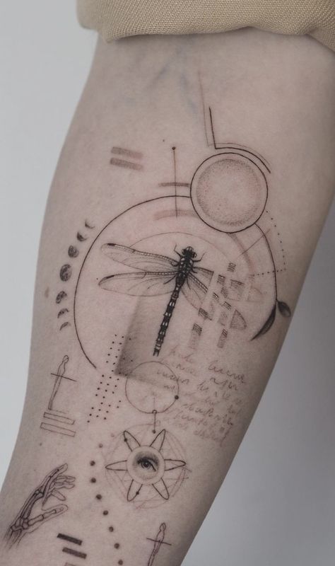 Nature Concept Tattoo, Concept Style Tattoo, Architecture Inspired Tattoo, Mechanical Engineering Tattoo, Relativity Tattoo, Geometric Line Tattoo Minimalist, Concept Design Tattoo, Physics Tattoo Ideas, Engineering Tattoo Ideas