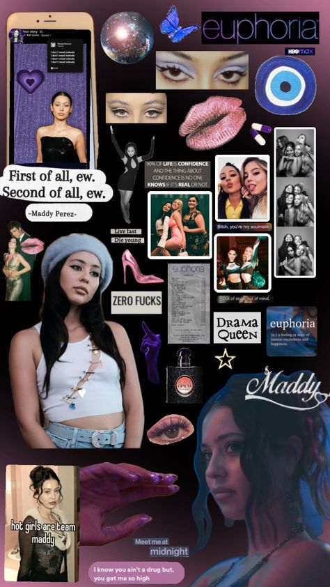 Euphoria Vibe Aesthetic Wallpaper, Euphoria Maddy Perez, Maddy Euphoria, Euphoria Maddy, Maddy Perez, Style Analysis, Beauty Hacks Nails, Dark Feminine Aesthetic, Cool Wallpapers Cartoon