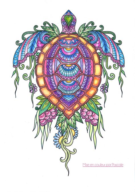 Stilasi Fauna, Mandala Turtle, Turtle Coloring Pages, Disney Drawings Sketches, Turtle Drawing, Sea Turtle Art, Tattoo Zeichnungen, Folk Art Flowers, Paisley Art