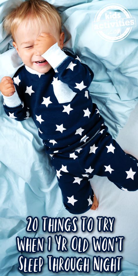 Our community of moms shares 20 tried-and-true solutions to help a toddler sleep through the night, including bedtime routines that work, foods to try, and ideas to help reset your one year old's sleep schedule. 1 Year Sleep Schedule, One Year Old Sleep Schedule, 13 Month Old Sleep Schedule, Baby Sleeping Temperature, Baby Sleeping Bag Pattern, Bedtime Routines, Baby Routine, Foods To Try, Things To Try