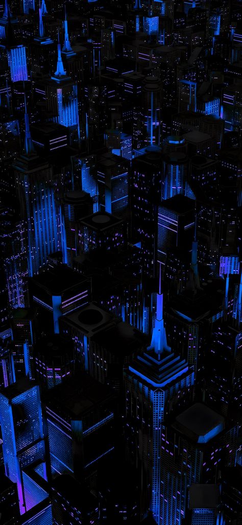 Phone Wallpapers Dark, Wallpapers Dark, Rhapsody In Blue, City At Night, Blue Wallpaper Iphone, Cyberpunk Aesthetic, Dark City, Iphone Wallpaper Photos, Graphic Wallpaper