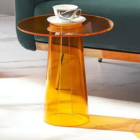 Amazon.com - Modern Style Colored Acrylic Table Orange Color (15x15x15''H) - Tables Acrylic Furniture Decor, Night Stand Table, Furniture Modern Design, Acrylic Side Table, Lucite Table, Acrylic Coffee Table, Modern Cafe, Orange Table, Acrylic Furniture