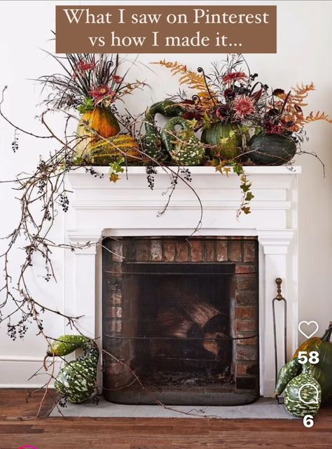 Mantle Decorating, Martha Stewart Living Magazine, Fall Fireplace, Fall Mantle, Autumn Display, Fall Thanksgiving Decor, Fall Mantel Decorations, Fall Mantel, Fabulous Fall