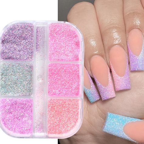 16 Style Pink Sugar Sand Nail Art Glitter Set Micro Rubbing Luminous Nail Powder Pigment For Manicure Sugar Effect Shimmer | Wish Sugar Glitter Nails, Sand Nails, Sugar Effect, Sugar Glitter, Sugar Nails, Luminous Nails, Band Nails, Gold Nail Designs, Powder Nail Polish