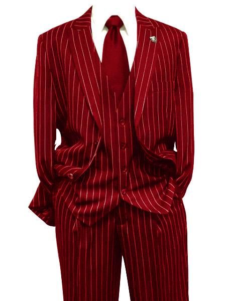 20s Mens Fashion, Gangster Suit, 1920s Mens Fashion, 2018 Style, Classy Suits, Mens Fashion Blazer, Linen Suits, Red Suit, Pinstripe Suit