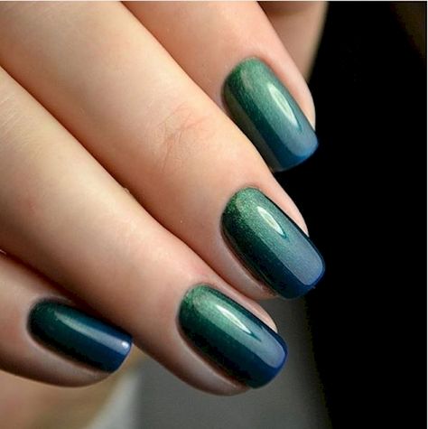 Peacock Nail Designs, Joy Nails, Nail Art Cute, Peacock Nails, Ombre Nail Art Designs, Ombre Nail Designs, Nail Art Ombre, Really Cute Nails, Oval Nails