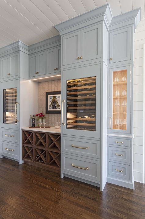 On the Harbor | PWD Studio Blue Bar Cabinets, Charleston Interior Design, House Pantry, Bar Cabinets, Beach House Interior Design, Built In Cabinet, Messy Kitchen, Diy House Renovations, Blue Bar