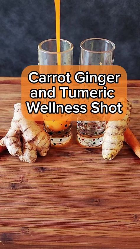 Ginger And Tumeric, Ginger Tumeric, Ginger Carrots, Wellness Shots, Carrot And Ginger, Healthy Drink, Juicing For Health, Juice Cleanse, Juicing Recipes