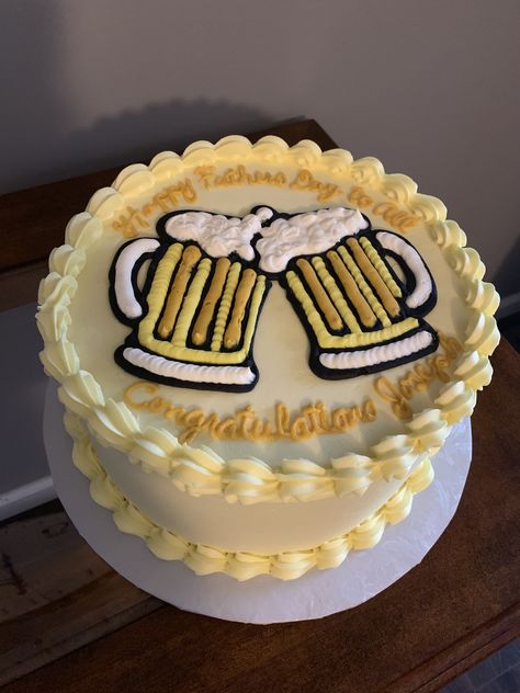 Beer Decorated Cake, Birthday Cake For Father Ideas, Modelo Beer Cake, Legal Cake, Beer Cakes For Men, Beer Birthday Cake, Beer Themed Cake, Birthday Cake For Father, Birthday Beer Cake