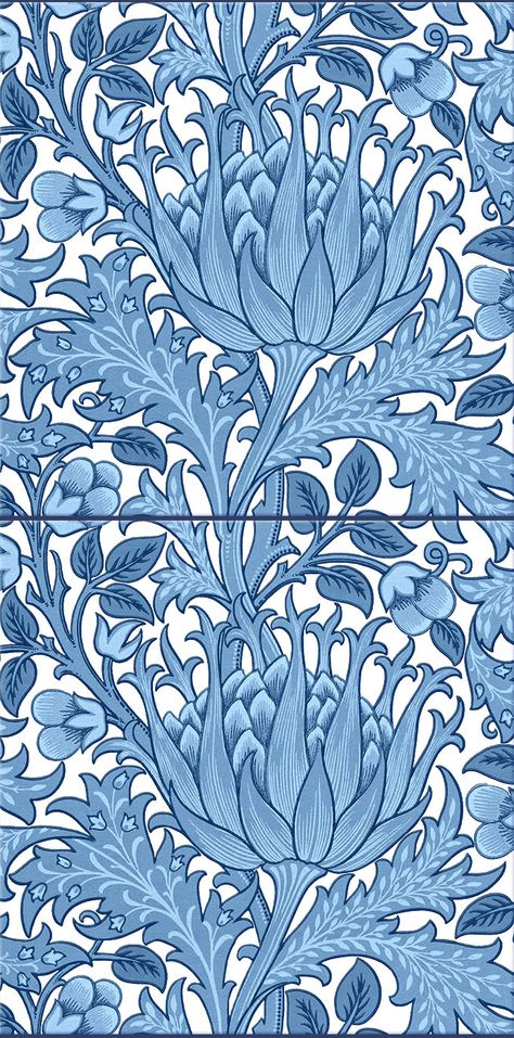 William Morris and Morris and Co, Tiles from Textiles: Artichoke Fife Arms, Arts And Crafts Wallpaper, Morris And Co, Arts And Crafts Design, Catherine De Medici, William Morris Patterns, Border Tiles, William Morris Designs, Mood Colors