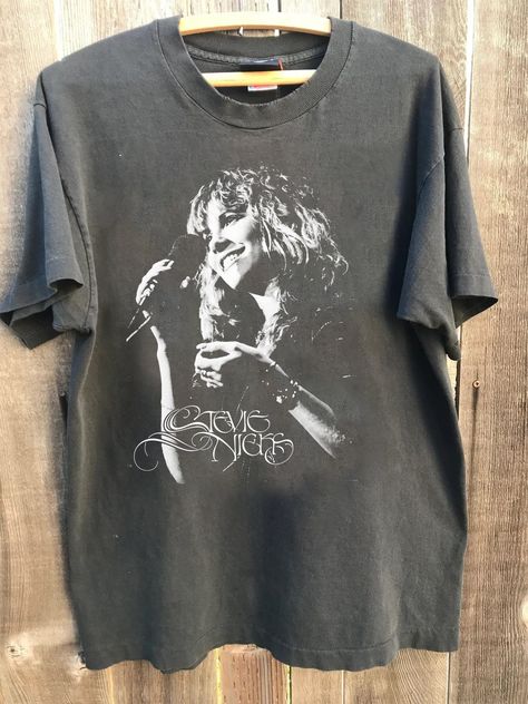 Vintage Stevie Rock Music Shirt,  That I Was Retro Tee, Retro Band Merch, Graphic Shirt, Band Merch, 70s Rock T-Shirt  Heather colors are 52% combed and ring-spun cotton, 48% polyester - Athletic and Black Heather are 90% combed and ring-spun cotton, 10% polyester - Solid Colors 100% pre-shrunk cotton - Fiber content may vary by color FOR THE BEST FIT; (See Size Chart in Images). 1) Lay a t-shirt on a flat surface. 2) Measure the chest area, just under the armpit from side to side find the shirt Musician Merch Ideas, 70s Band Shirts, Fleetwood Mac Merch, Regan Core, Band T Shirt Outfit, Merch Design Ideas, Fleetwood Mac Tee, Band Shirt Ideas, Edgy Fits