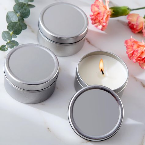 PRICES MAY VARY. Round candle tin with sculptured lid White, very light vanilla scent, wax candle included Candle tin measures approximately 1 1/8" h x 2" in diameter Product Dimension: 2.08"L x 2.08"W x 1.29"H Conveniently Sold in a set of 12 Travel Tin Candles, Candle Tins, Mini Mason Jars, Vanilla Scented Candles, Round Candles, Vanilla Perfume, Candle Wedding Favors, Candle Party, Candle Favors