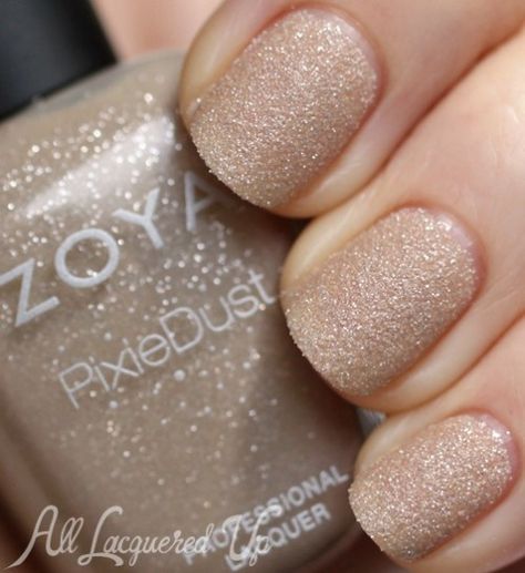 1 Trend 4 Ways: Sand-Textured Nails (So Cool and Lovely!) #ZoyaPixieDust #NudeNailPolish Nails Classy Elegant, Sand Texture, Nail Polish Swatches, Nails Classy, Matte Nail Polish, Zoya Nail, Zoya Nail Polish, Nail Polish Trends, Sparkle Nails