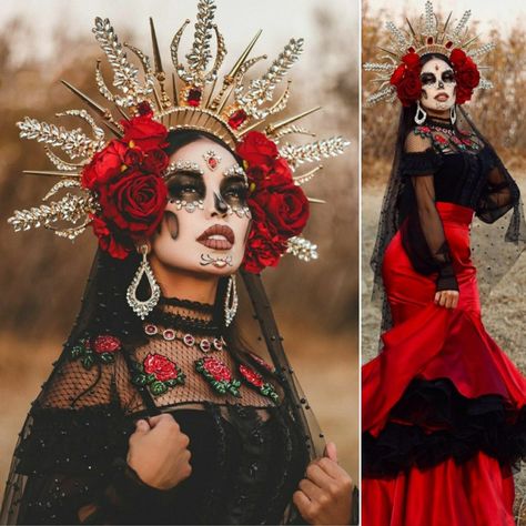 Halloween Costumes Victorian, Dia De Los Muertos Costumes For Women Diy, Day Of The Dead Womens Costume, Catrin Costume, Day Of The Dead Cosplay, Dia Los Muertos Costume, Dia De Los Muertos Costumes For Couples, Dia De Muertos Costume Ideas, Dia De Los Muertos Couple Costume Ideas