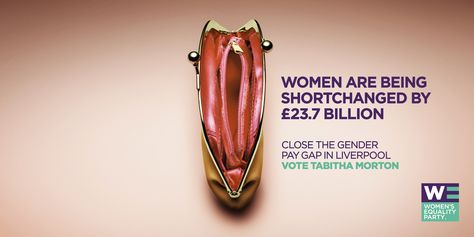 Women's Equality Party: Woman's Equality Party - Purse | Ads of the World™ Poster Campaign, Posters Uk, Womens Equality, Gender Pay Gap, Adobe Illustrator Graphic Design, Food Branding, Creative Advertising Campaign, Publicidad Creativa, Campaign Posters