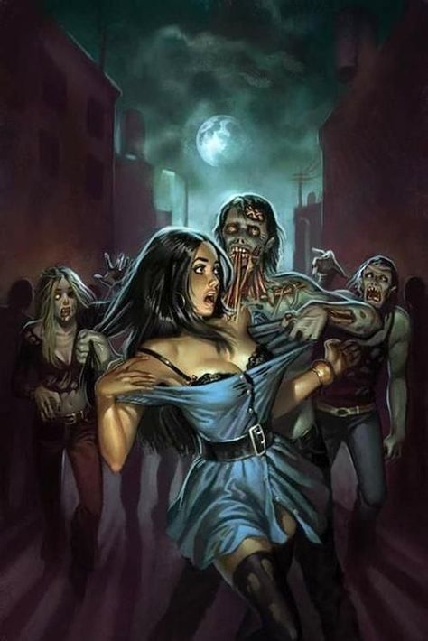 I guess that she has watch the video of Alice Cooper –" Feed my Frankenstein" and now is her turn😉 Arte Pulp, Arte Zombie, Zombie Art, Horror Artwork, Arte Van Gogh, Zombie Girl, Retro Horror, Horror Posters, Horror Movie Art