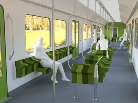 Train Design Concept, Train Interior Design, Bus Interior Design, Public Transportation Design, Train Seat, Train Design, Bus Interior, Airport Design, Public Seating