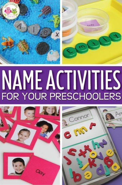 Check out these fun name activity ideas that you can use in the preschool, pre-k and kindergarten classroom. Kids love themselves and they love their name. That's why using name activities is a super way to help kids learn about early literacy concepts in a meaningful way. Perfect for your literacy centers, this article has tons of ideas from free printables to circle time ideas. Young children can work on learning and spelling their name while learning letter sounds. #nameactivities Circle Time Ideas, Name Activities Preschool, Name Activity, Learning Centers Preschool, Preschool Names, Circle Time Activities, Early Literacy Activities, Preschool Circle Time, Early Learning Activities