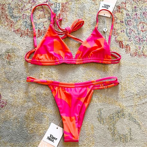 Tiger Mist Bikini Brand New & Still Has Liner Hot Pink & Orange Both Size Small Adjustable Straps Super Cute Just Too Cheeky For Me! Check Out My Other Listings To Bundle & Save Cute Clothing Stores, Tiger Mist, Clothing Stores, Pink Orange, Clothing Store, Pink And Orange, Mist, Bathing Suits, Sunnies