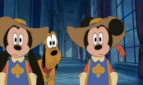 Mickey and Oswald Musketeers by MyFanFictionPicture.deviantart.com on @DeviantArt Beto Y Enrique, Goofy Disney, Monster Squad, Mickey Mouse Cartoon, The Three Musketeers, Cute Good Night, Mickey Mouse And Friends, Mickey Minnie Mouse, Classic Disney