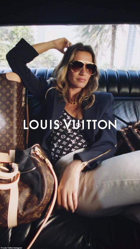 Louis Vuitton Ads, Lv Swimsuit, Mint Green Heels, Lv Luggage, French Luxury, Honey Blonde Hair, Gisele Bündchen, One Shoulder Gown, Gisele Bundchen