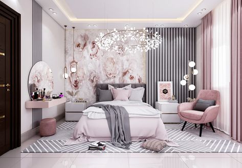 Girl bedroom design on Behance Teenager Bedroom Design Girl, Teenager Bedroom Design, Forest Resort, Pink Bedroom Design, Fancy Bedroom, Casas The Sims 4, Dekorasi Kamar Tidur, Pink Bedrooms, Girl Bedroom Designs